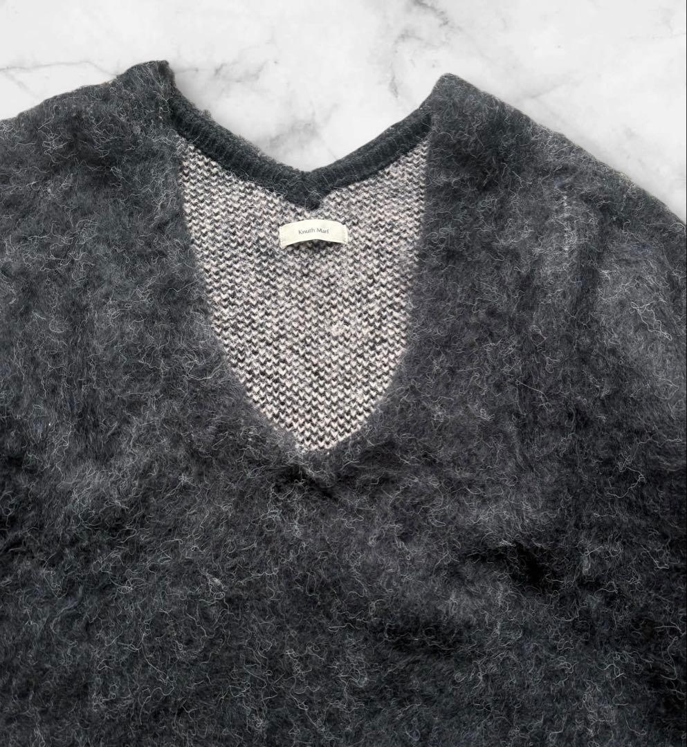 【knuth marf】Uneck knit pulloverニットプルオーバー