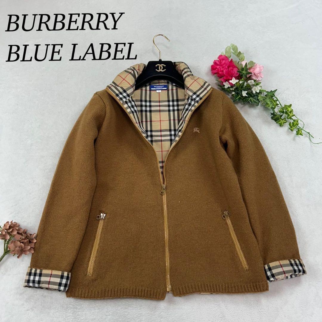 K510 M バーバリー ブルーレーベル ノバチェック柄 ニット レディース
