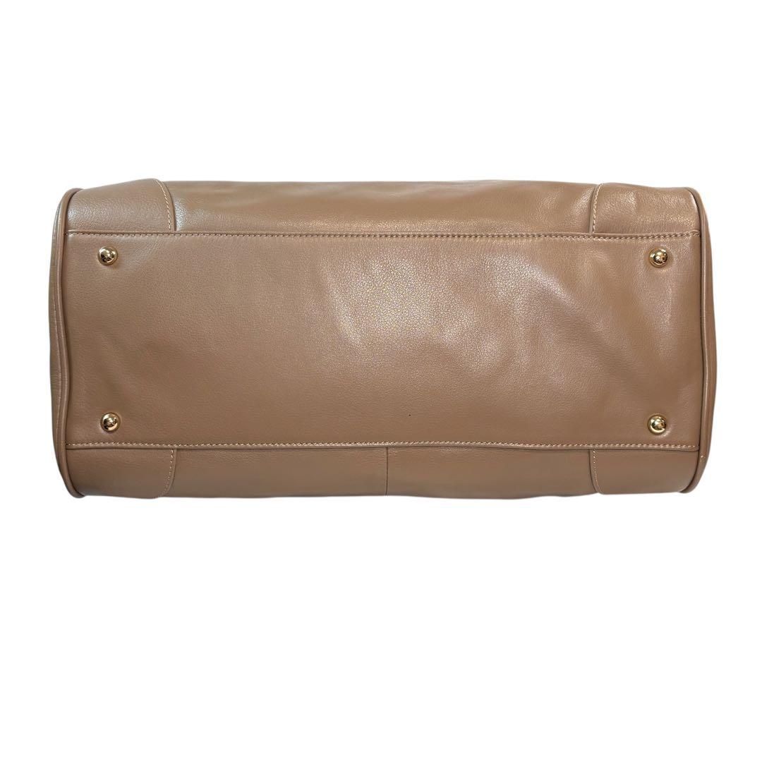 美品 PAPILLONNER ボストンバッグ 肩掛け ハンドバッグ レザー 本革