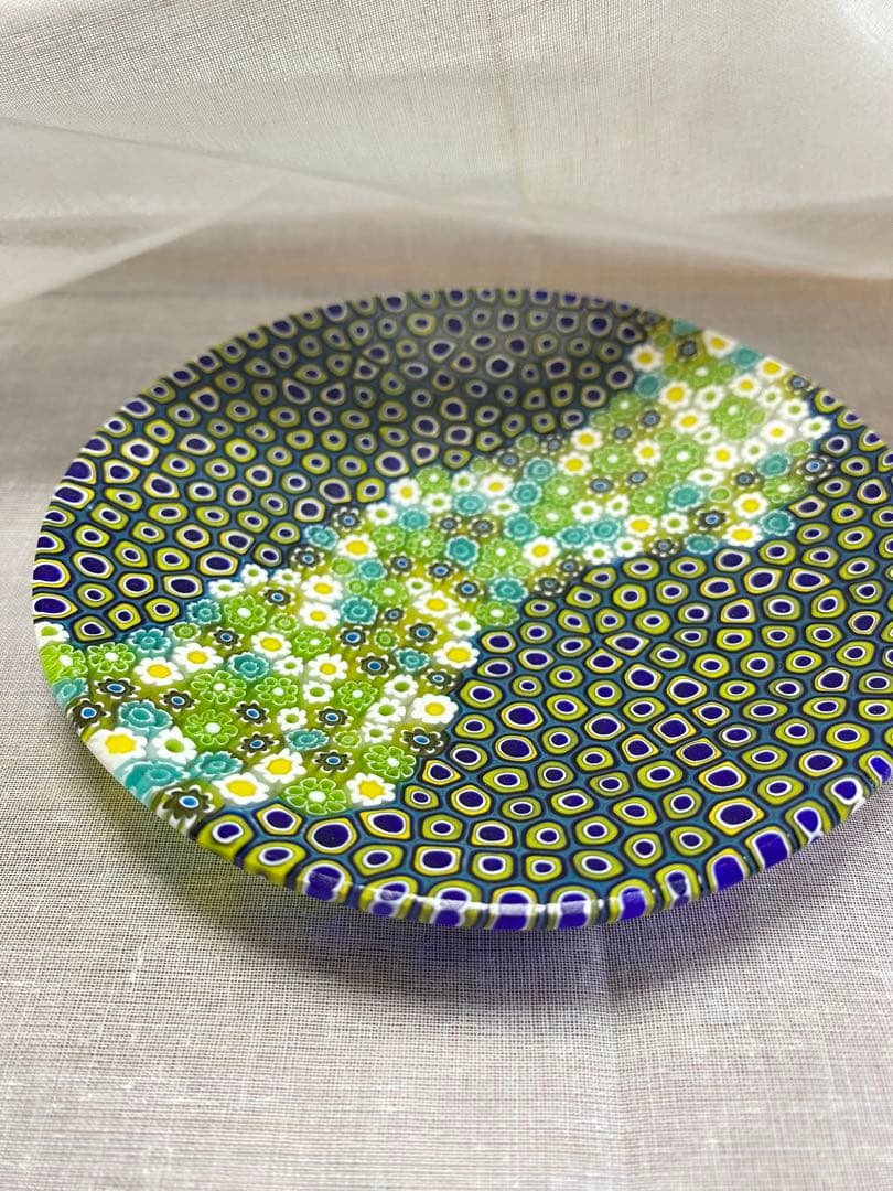 ベネチアンガラス　ムラーノ　ミルフィオリプレート