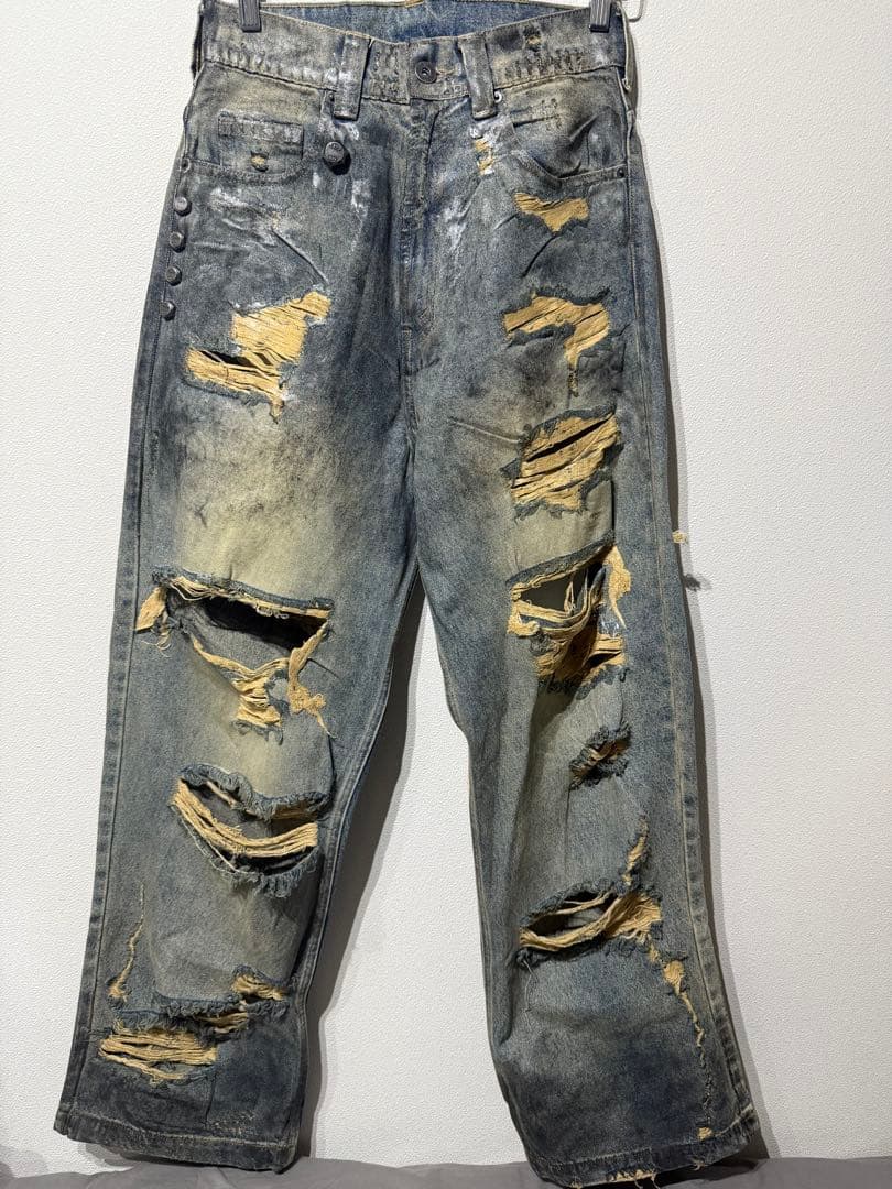 latui atelier ダメージ ワイドデニム