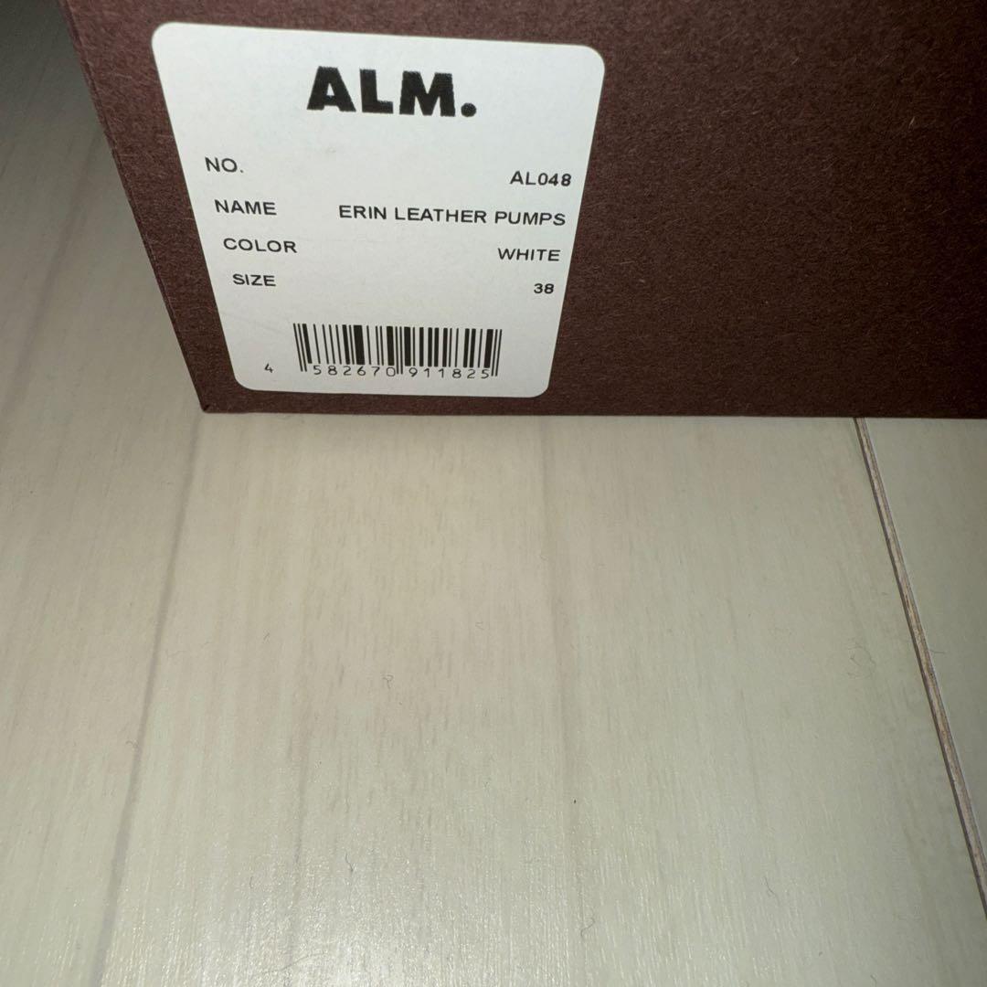 ALM. ERIN LEATHER PUMPS （White）