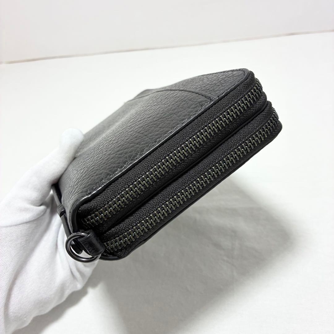 【美品】COACH/コーチ　ダブルジップトラベルオーガナイザー　大容量　ブラック