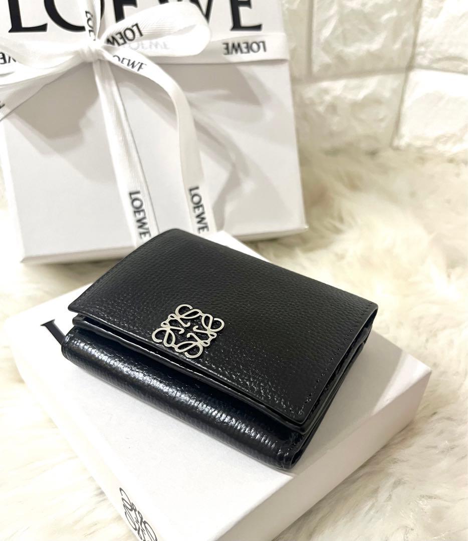 【極上美品】LOEWE ロエベ トライフォールド 三つ折り財布 箱・巾着付き