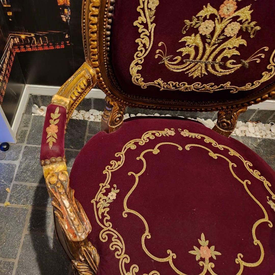 nao姫 ノットアンティークス　マジェスティベルベットチェア　エンペラーズ