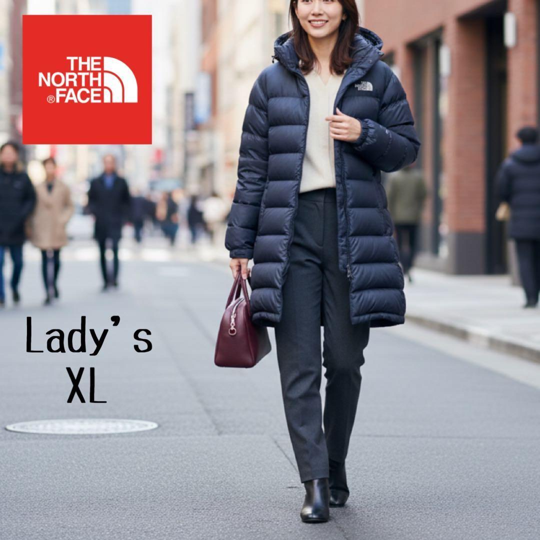 ノースフェイス ロングダウンコート レディース XL ブラック