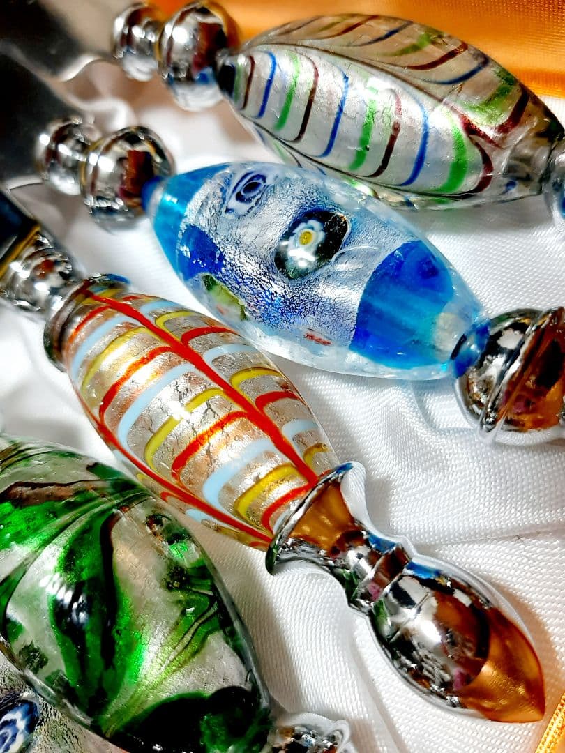 １２本セット　新品　クリスマス　キラキラ　ぷっくり イタリアベネチアンガラス調