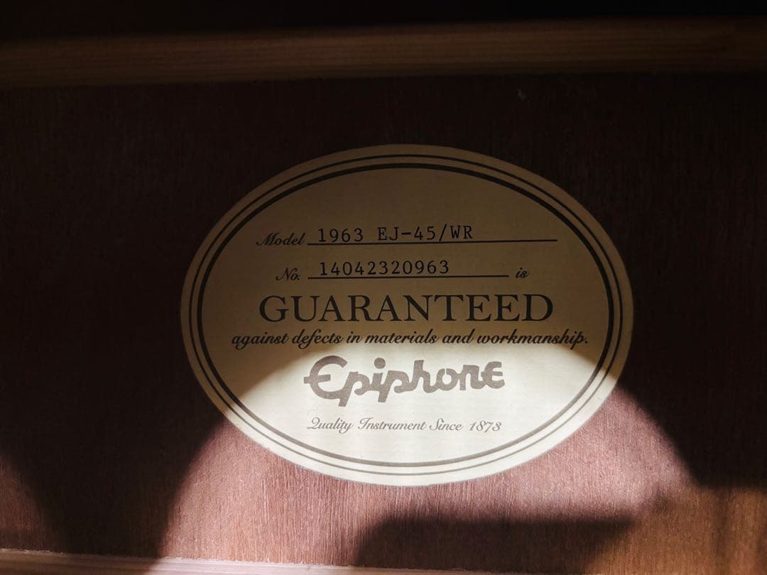 Epiphone エピフォン　1963 EJ-45/WR アコースティックギター