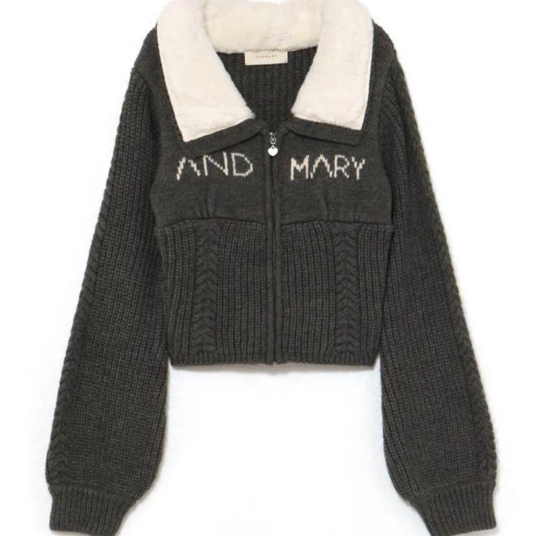 【タイムセール】andmary mary logo zip tops
