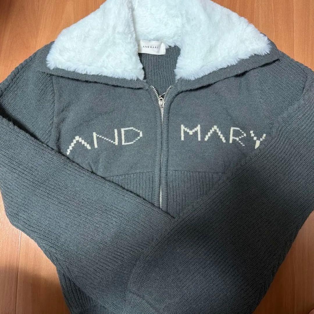 【タイムセール】andmary mary logo zip tops