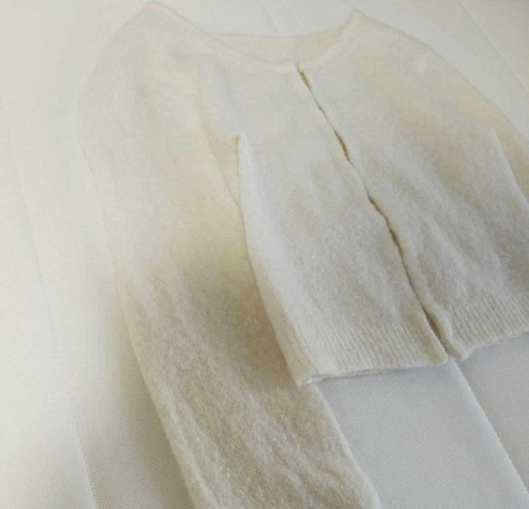 ヨー　ビオトープ　biotope カシミヤカーディガン　ホワイト