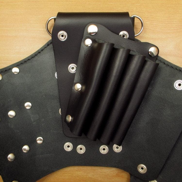 オールブラック　７丁差し　本革シザーケース　SCA-254/CKA