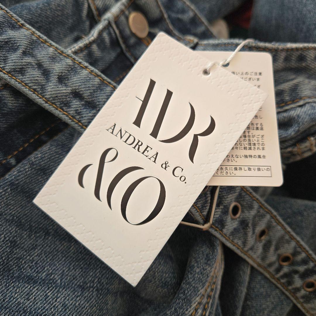 ANDREA&CO.　ポケットベルトデニムパンツ　新品タグ付き　ポケットベルト付