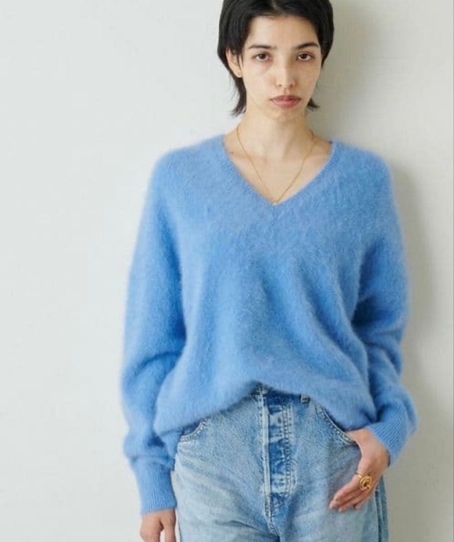 美品 whim gazette FOXY Vネックプルオーバー　カシミヤウール