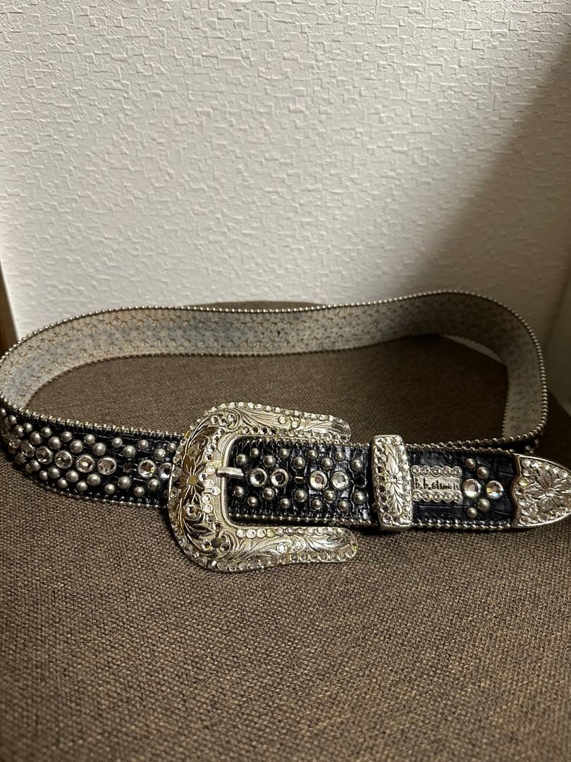 b.b.simon ベルト　スワロフスキー　hiphop ビービーサイモン