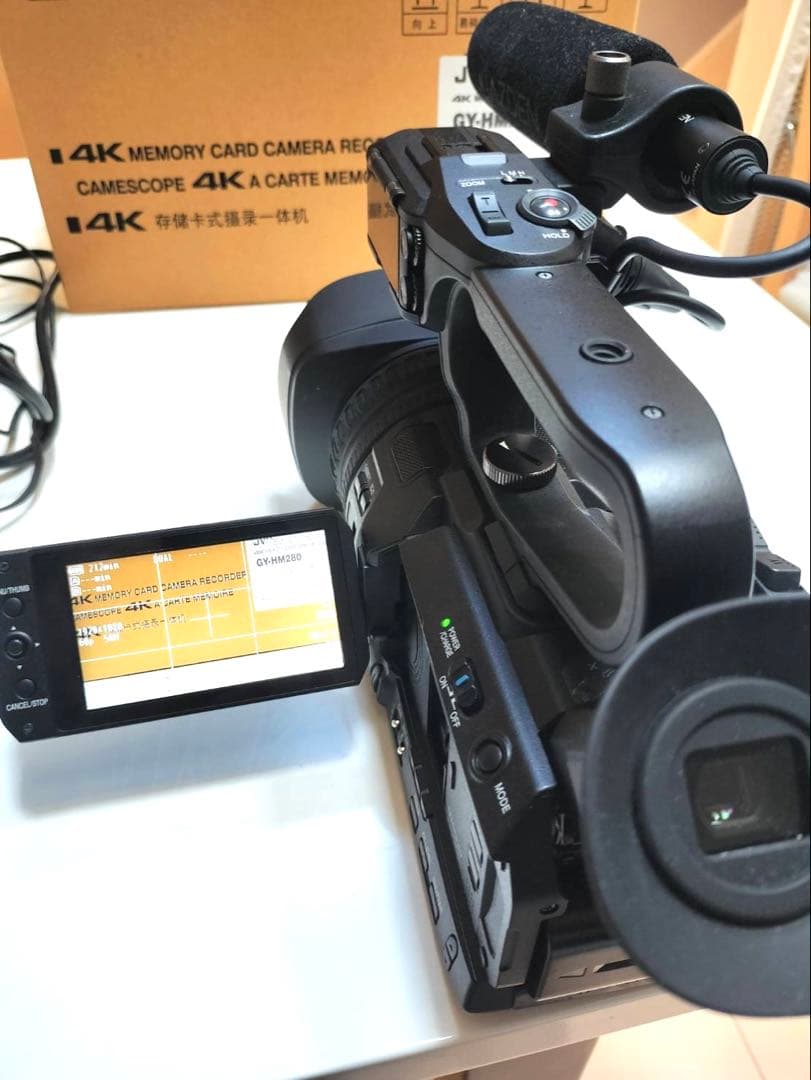 JVC GY-HM280業務用ビデオカメラ AZDENマイク バッテリー5個付き