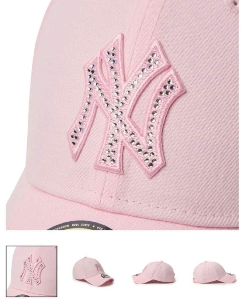 9FORTY Rhinestone ラインストーン ニューヨークヤンキースピンク