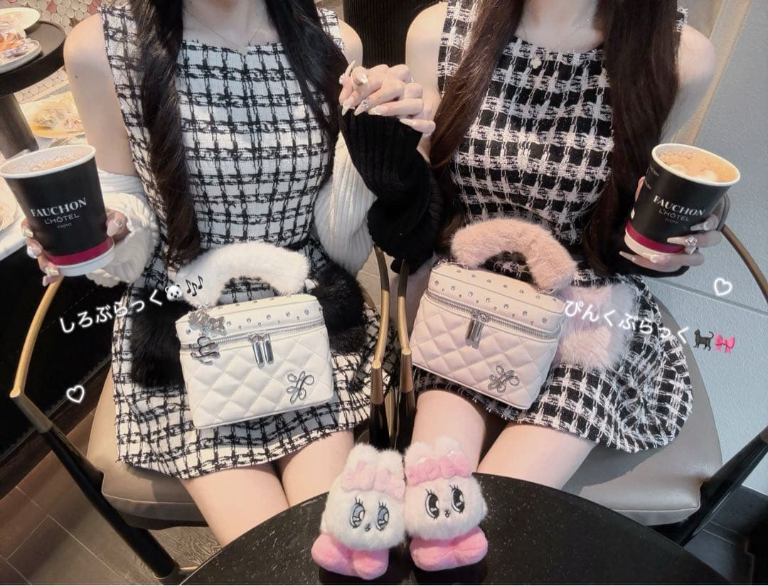 【即日発送可】 Lumignon Tweed pocket fur dress