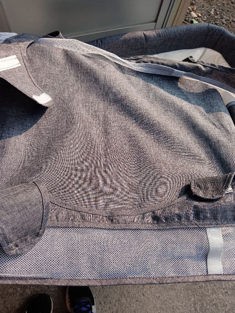 R★UBRAVOO ベビーベッド　ゆりかご　折りたたみベビーベッド　グレー