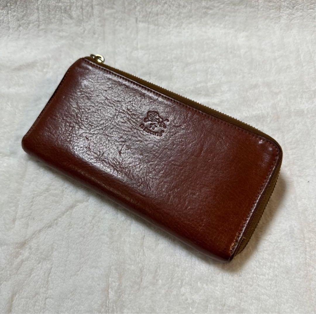 【良品】IL BISONTE（イルビゾンテ） 本革 L型ロングウォレット レザー