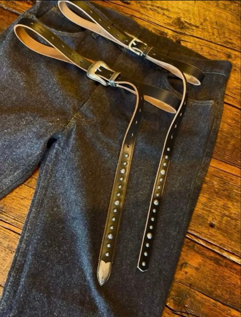 VINTAGE WORKS DH5745 CH-7 ブラックレザーベルト