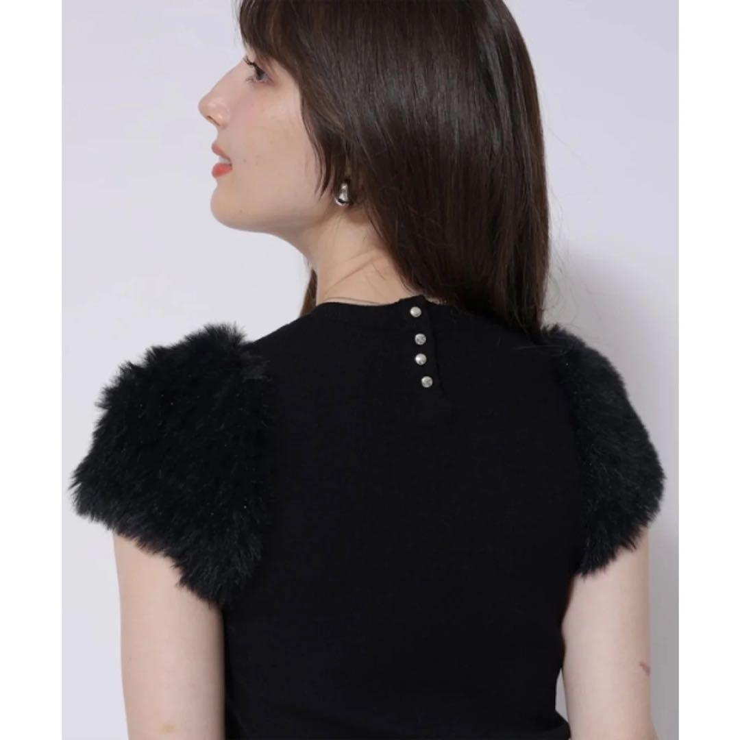 アプワイザーリッシェ　新品　ふわふわスリーブニットプルオーバー