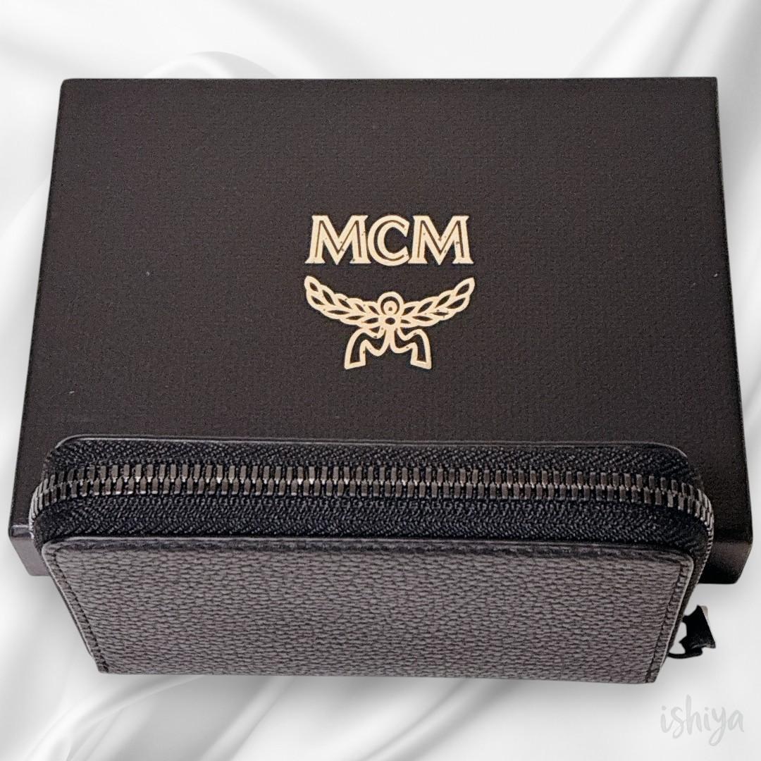 【未使用品】MCM レザー コンパクト ケース カードケース エムシーエム