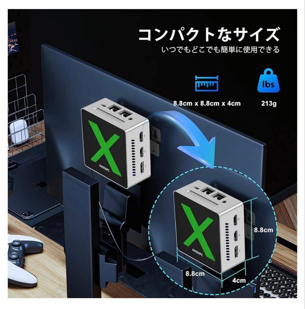 【Win11ミニPC】DDR5 12GB 256GB SSD