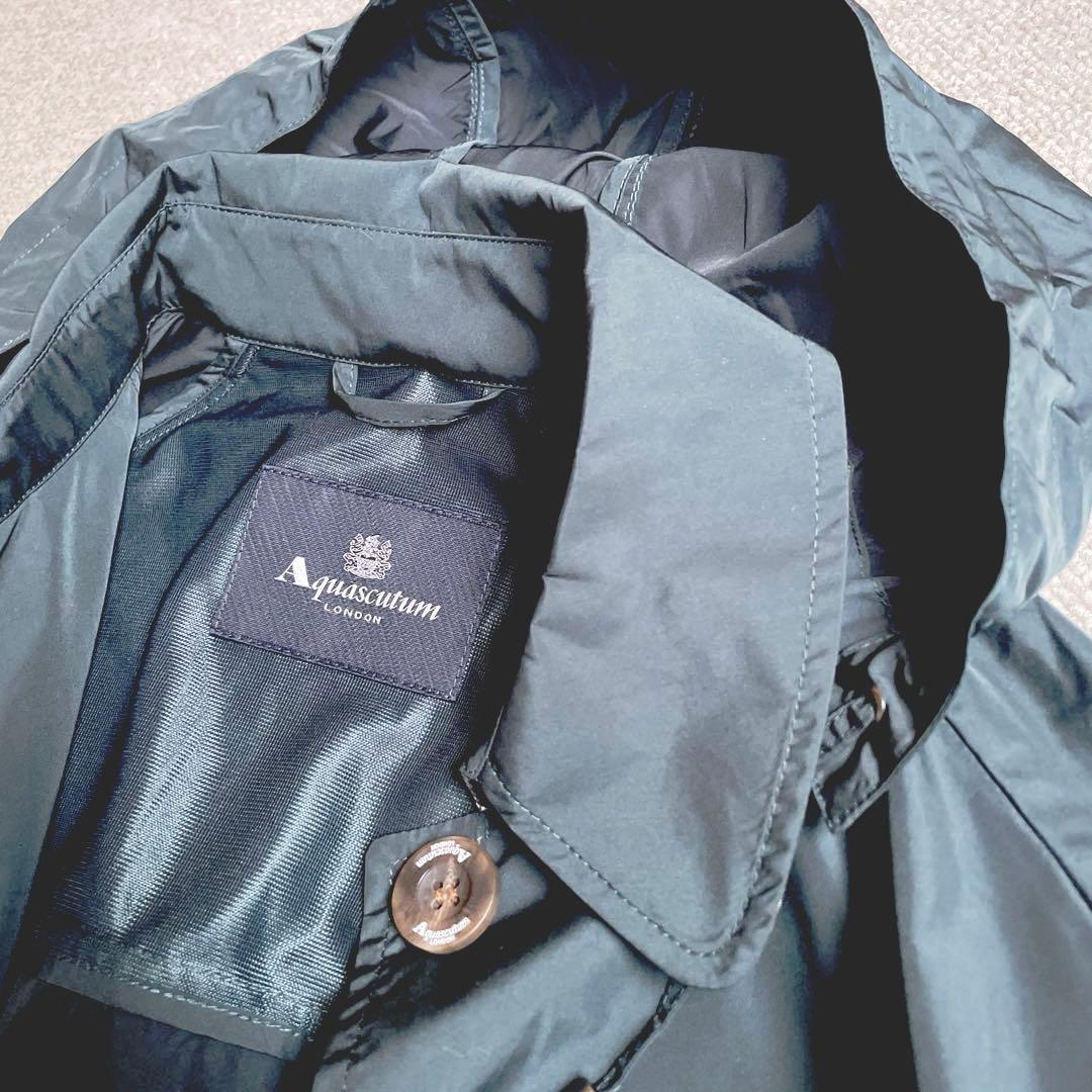 Aquascutum レディースダークグリーン レインコートM