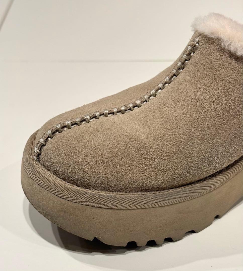 【美品】UGGNewHeightsCozyClogサボ厚底24cmベージュ正規品
