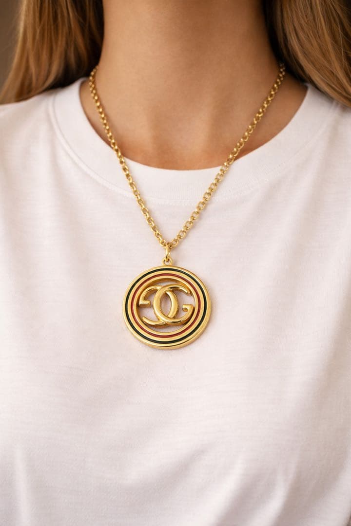 GUCCI グッチ ヴィンテージ シェリーライン Gロゴ ネックレス