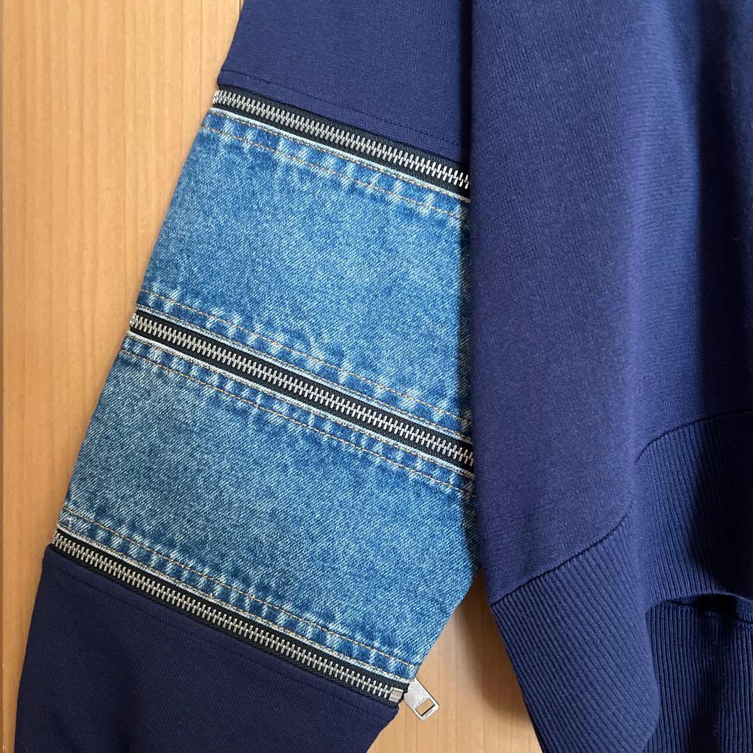 ディーゼル DIESEL ニットデニム切り替えジップディテール S