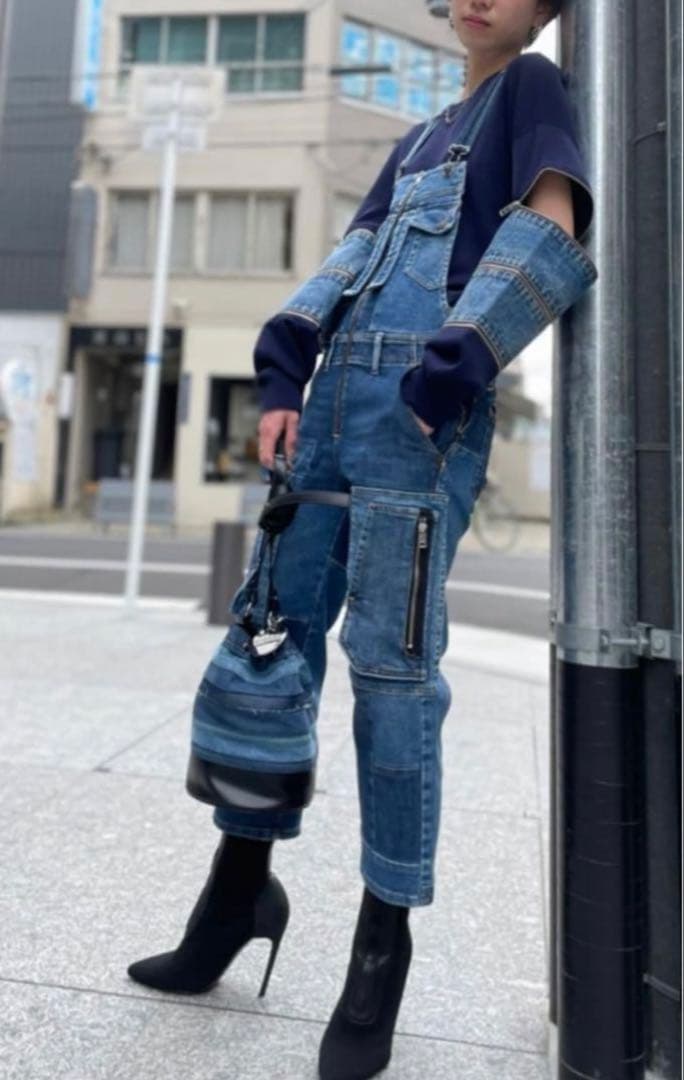 ディーゼル DIESEL ニットデニム切り替えジップディテール S