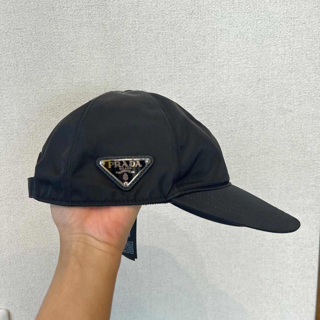 【美品】PRADA Re-Nylon ロゴキャップ