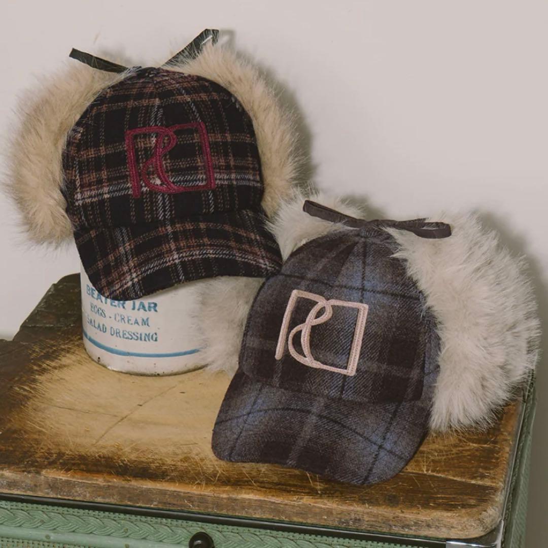 Darich ロゴフライトキャップ　帽子　ブルーブラウン　ダーリッチ