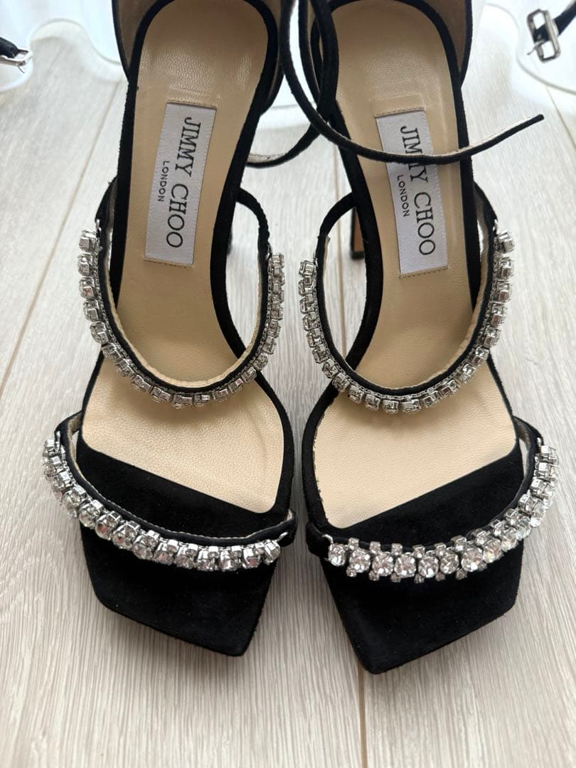 JIMMY CHOO 38 パンプス ハイヒール ビジュ