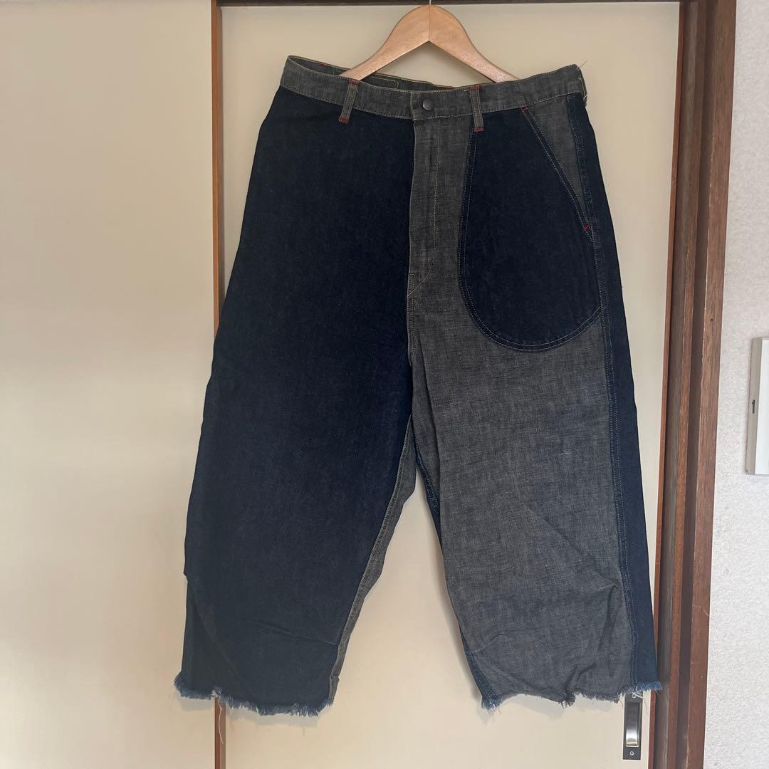 KAPITAL MOTTANAI DENIM パッチワークワイドパンツ