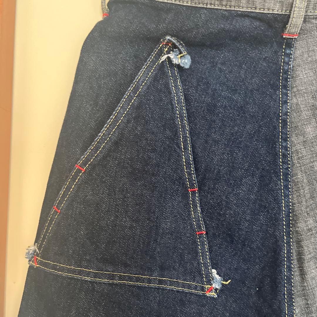 KAPITAL MOTTANAI DENIM パッチワークワイドパンツ