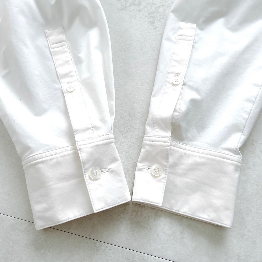 23年モデル✨完売　ルフィル　ソロテックスレイヤードブラウス　バンドカラー白現行