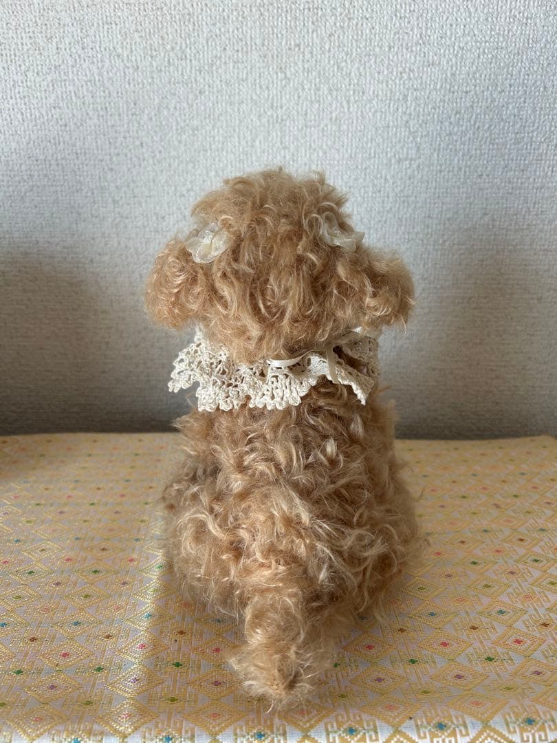 ハンドメイド：テディベア　ワンコ（トイプードル）　2501