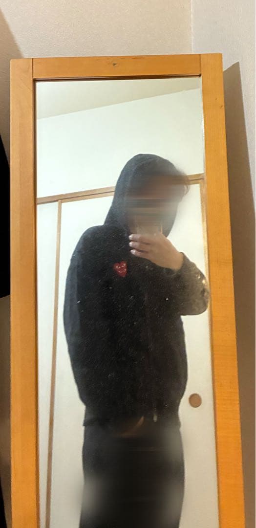 PLAY Comme des Garçons ダブルハートブラックパーカー