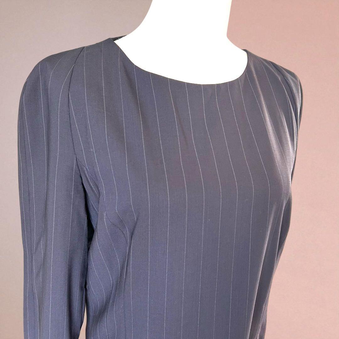 GIORGIO ARMANI ワンピース　バージンウール　ピンストライプ　黒
