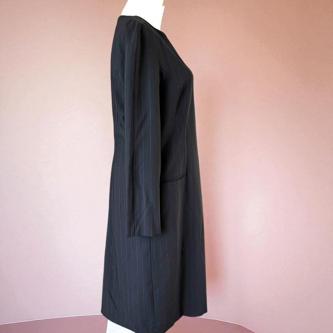 GIORGIO ARMANI ワンピース　バージンウール　ピンストライプ　黒