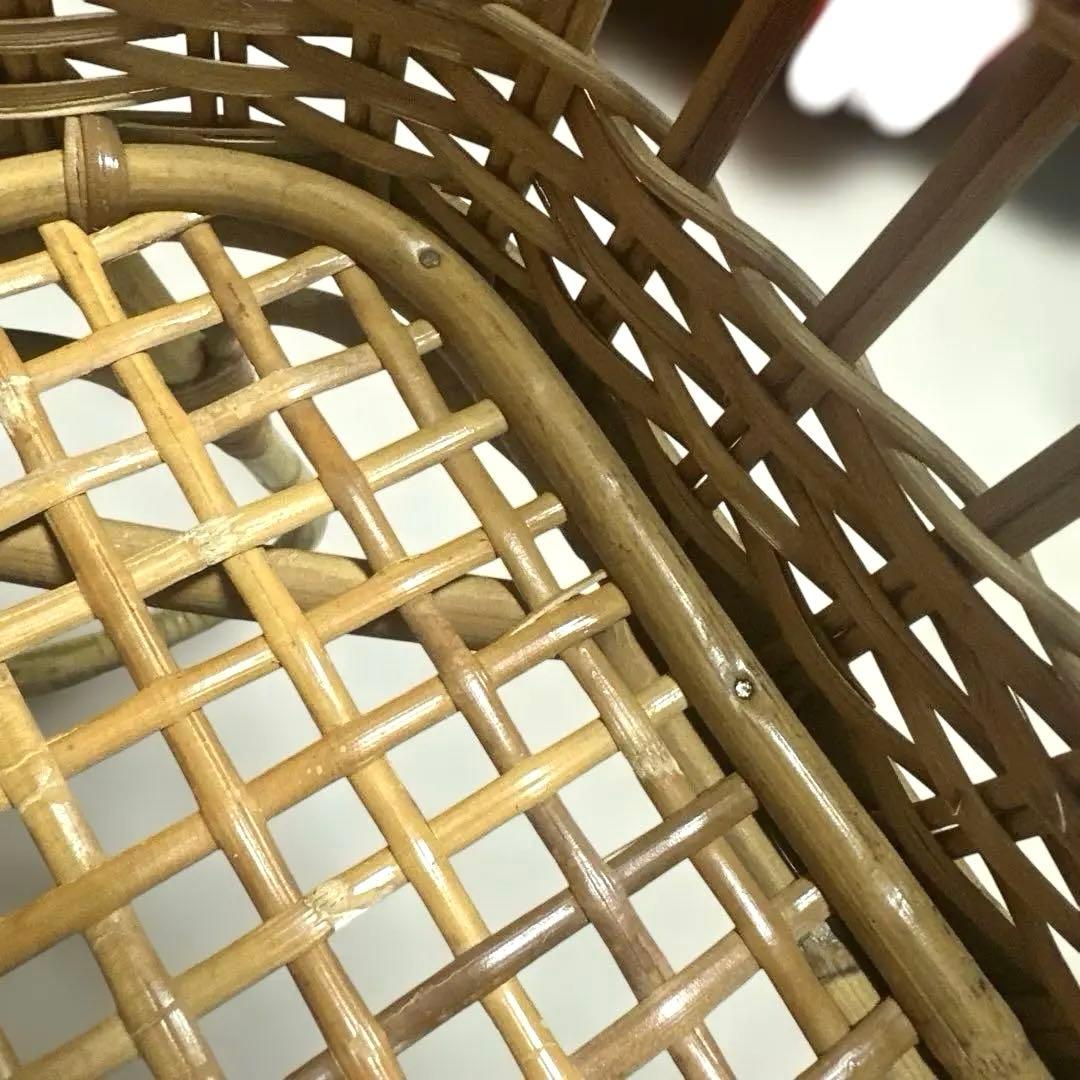 ラタン製　ランドリーバスケット