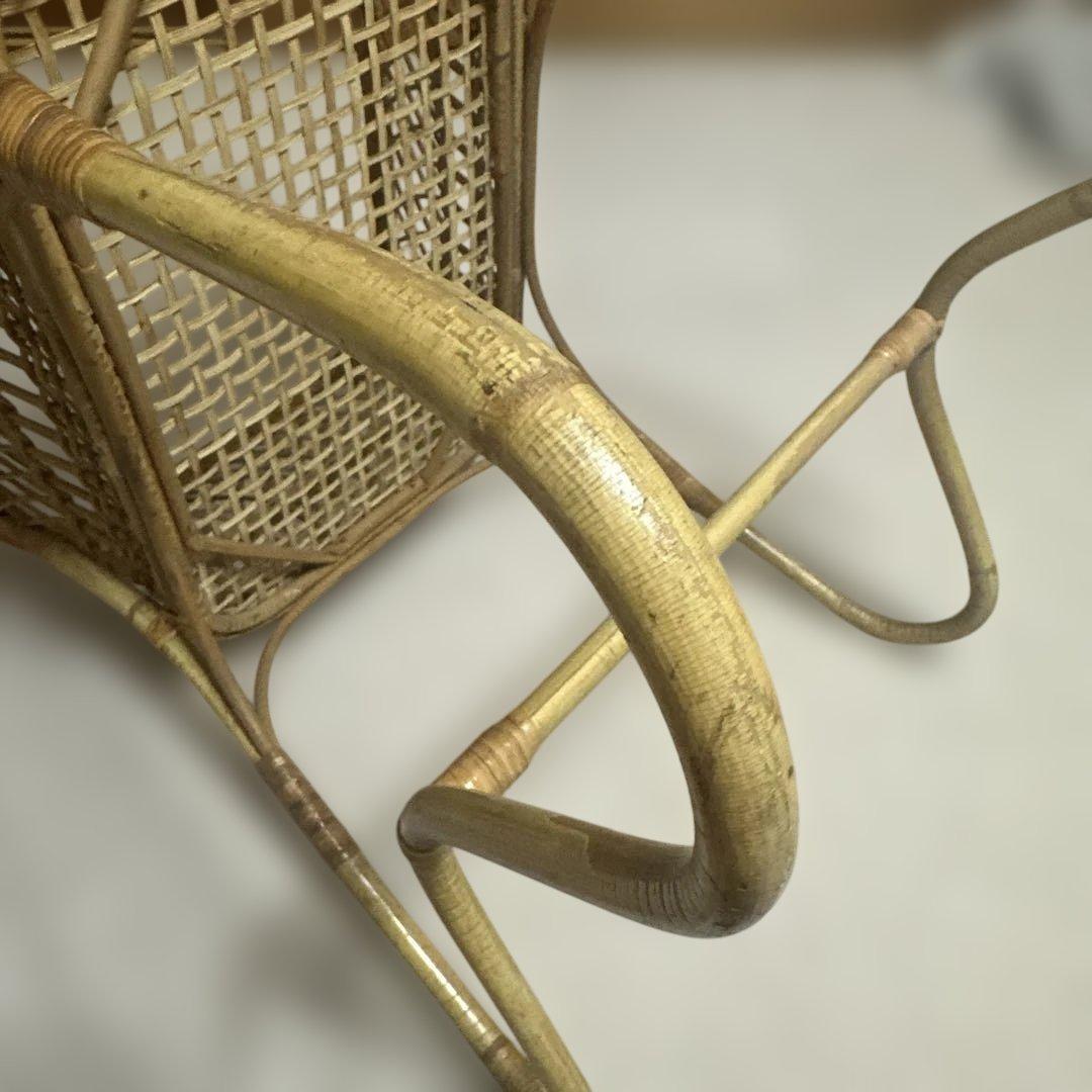 ラタン製　ランドリーバスケット