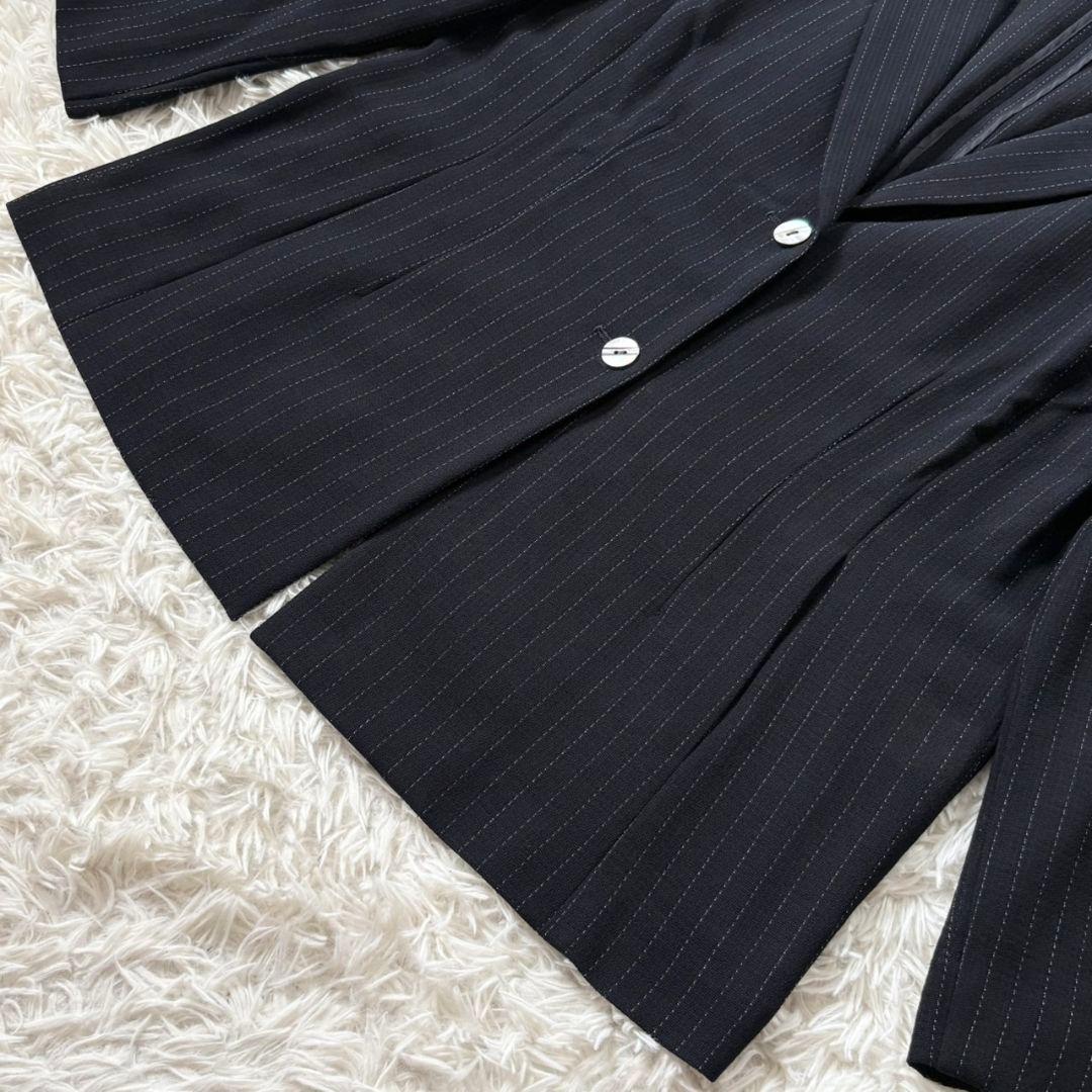 極美品 レリアン スーツ セットアップ ストライプ 春夏用 大きいサイズ 17+