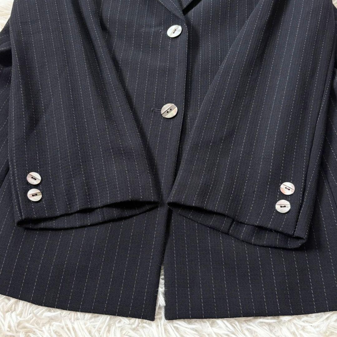 極美品 レリアン スーツ セットアップ ストライプ 春夏用 大きいサイズ 17+