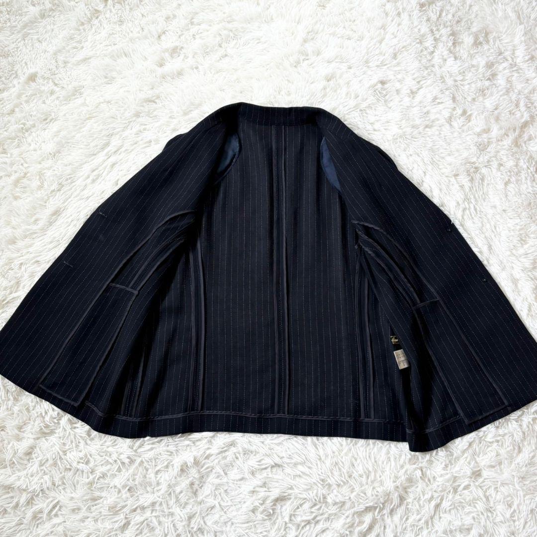 極美品 レリアン スーツ セットアップ ストライプ 春夏用 大きいサイズ 17+