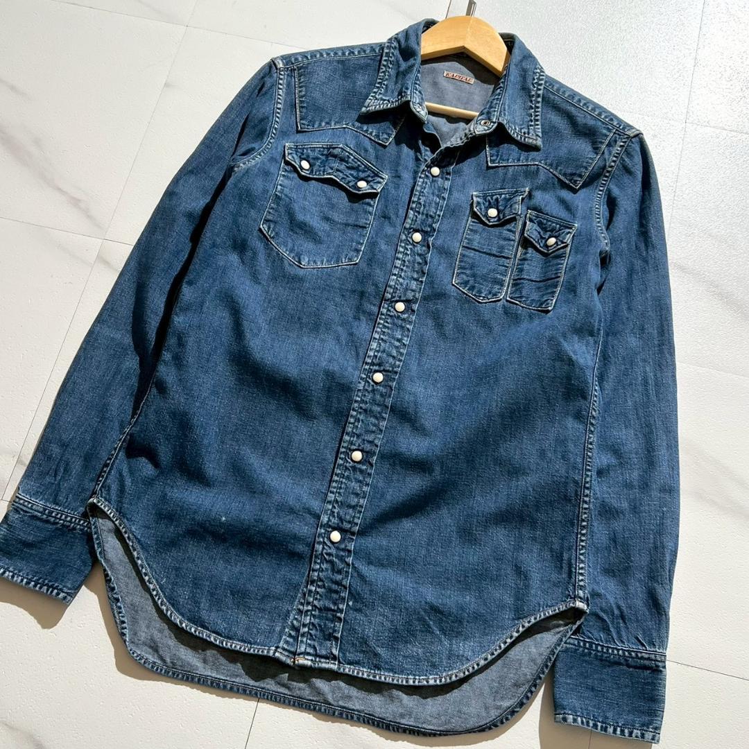 希少　アーカイブ　KAPITAL　変形マルチポケット　ウエスタン　デニムシャツ