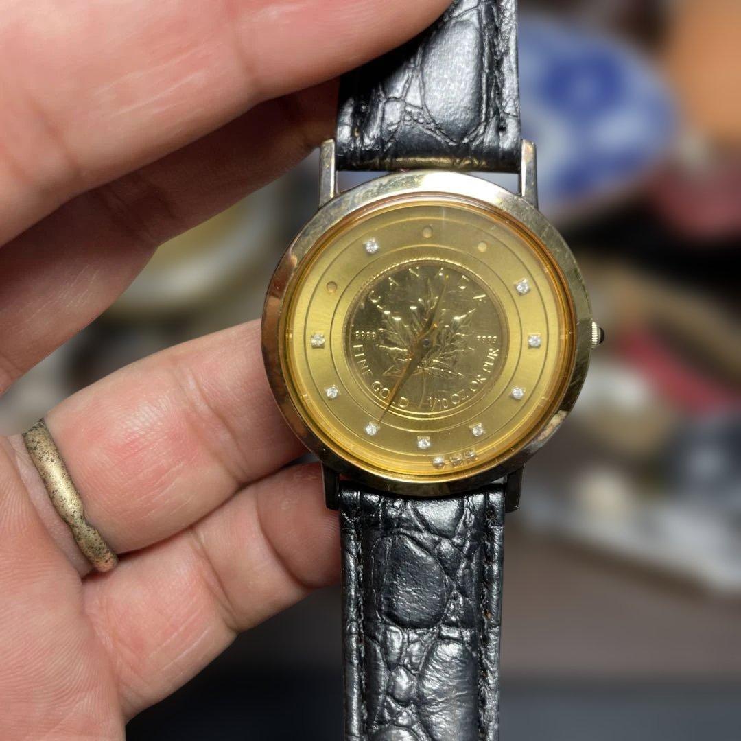 Klaeuseクロイゼ メープルリーフ 1/10オンス クォーツ 腕時計